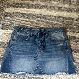 American Eagle Outfitters Blue Mini Skirt Casual